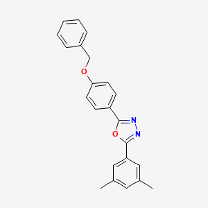 2-[4-(Benzyloxy)phenyl]-5-(3,5-dimethylphenyl)-1,3,4-oxadiazole