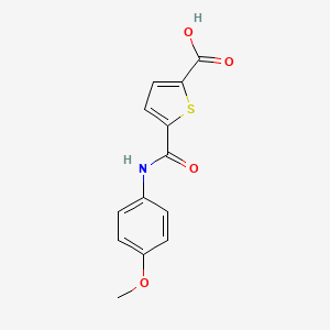 molecular formula C13H11NO4S B1418500 5-[(4-甲氧基苯基)氨基羰基]噻吩-2-羧酸 CAS No. 1154324-72-7