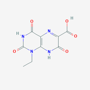 molecular formula C9H8N4O5 B14185005 1-Ethyl-2,4,7-trioxo-1,2,3,4,7,8-hexahydropteridine-6-carboxylic acid CAS No. 918476-99-0