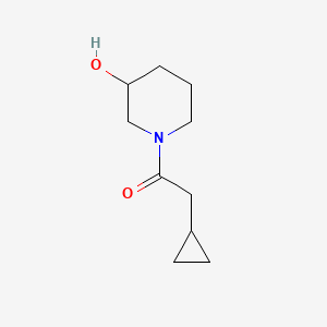 molecular formula C10H17NO2 B1418501 2-Cyclopropyl-1-(3-hydroxy-piperidin-1-yl)-ethanone CAS No. 1156195-27-5