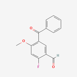 5-Benzoyl-2-fluoro-4-methoxybenzaldehyde