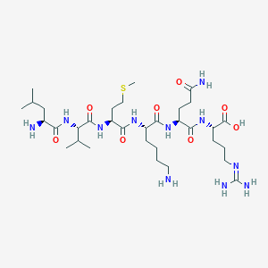 L-Leucyl-L-valyl-L-methionyl-L-lysyl-L-glutaminyl-N~5~-(diaminomethylidene)-L-ornithine