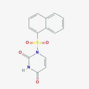 molecular formula C14H10N2O4S B14185046 1-(Naphthalene-1-sulfonyl)pyrimidine-2,4(1H,3H)-dione CAS No. 922502-80-5