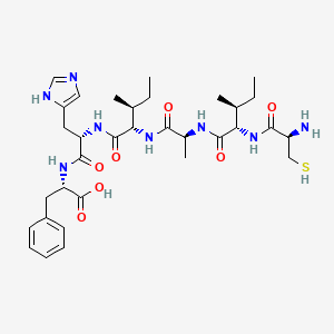 molecular formula C33H50N8O7S B14185066 L-Cysteinyl-L-isoleucyl-L-alanyl-L-isoleucyl-L-histidyl-L-phenylalanine CAS No. 855399-30-3