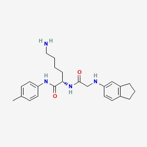 N-(2,3-Dihydro-1H-inden-5-yl)glycyl-N-(4-methylphenyl)-L-lysinamide