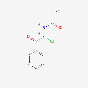 molecular formula C12H14ClNO2 B14185083 N-[1-Chloro-2-(4-methylphenyl)-2-oxoethyl]propanamide CAS No. 865284-50-0