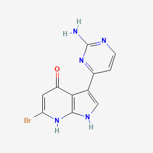 1H-Pyrrolo[2,3-b]pyridin-4-ol, 3-(2-amino-4-pyrimidinyl)-6-bromo-