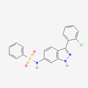 N-[3-(2-Chlorophenyl)-1H-indazol-6-yl]benzenesulfonamide