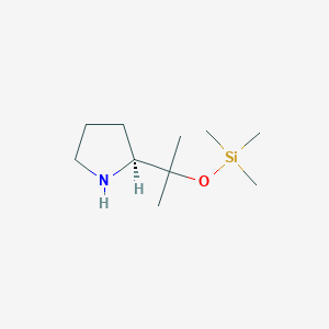 molecular formula C10H23NOSi B14185121 (2S)-2-{2-[(Trimethylsilyl)oxy]propan-2-yl}pyrrolidine CAS No. 917773-68-3