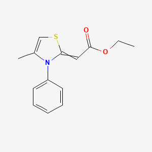 Ethyl (4-methyl-3-phenyl-1,3-thiazol-2(3H)-ylidene)acetate