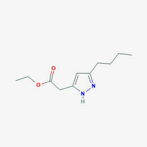 molecular formula C11H18N2O2 B14185153 1H-Pyrazole-3-acetic acid, 5-butyl-, ethyl ester CAS No. 919123-98-1