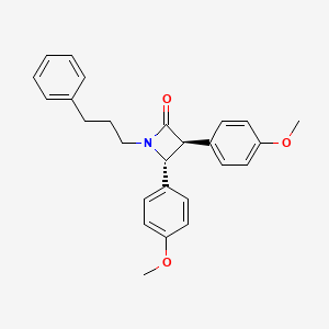 (3S,4R)-3,4-bis(4-methoxyphenyl)-1-(3-phenylpropyl)azetidin-2-one