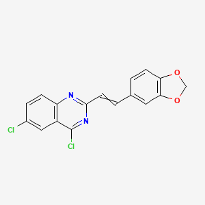 molecular formula C17H10Cl2N2O2 B14185231 2-[2-(2H-1,3-Benzodioxol-5-yl)ethenyl]-4,6-dichloroquinazoline CAS No. 922189-64-8