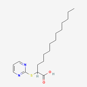 molecular formula C18H30N2O2S B14185256 2-[(Pyrimidin-2-yl)sulfanyl]tetradecanoic acid CAS No. 848850-09-9