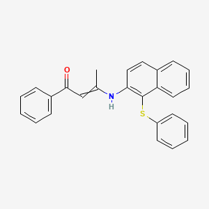 molecular formula C26H21NOS B14185278 1-Phenyl-3-{[1-(phenylsulfanyl)naphthalen-2-yl]amino}but-2-en-1-one CAS No. 919083-48-0