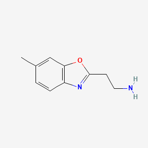 molecular formula C10H12N2O B1418528 [2-(6-甲基-1,3-苯并噁唑-2-基)乙基]胺 CAS No. 1155082-68-0