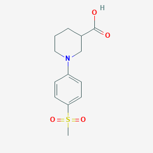 molecular formula C13H17NO4S B1418529 1-[4-(甲磺酰基)苯基]哌啶-3-羧酸 CAS No. 942474-19-3