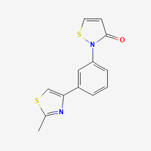 molecular formula C13H10N2OS2 B14185308 2-[3-(2-Methyl-1,3-thiazol-4-yl)phenyl]-1,2-thiazol-3(2H)-one CAS No. 918107-96-7