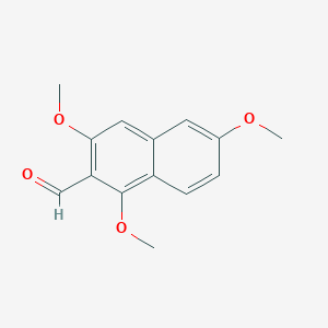 molecular formula C14H14O4 B14185310 2-Naphthalenecarboxaldehyde, 1,3,6-trimethoxy- CAS No. 848044-44-0