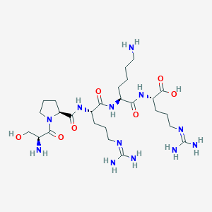 molecular formula C26H50N12O7 B14185325 L-Arginine, L-seryl-L-prolyl-L-arginyl-L-lysyl- CAS No. 872617-43-1