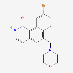 molecular formula C18H17BrN2O2 B14185328 9-Bromo-6-[(morpholin-4-yl)methyl]benzo[h]isoquinolin-1(2H)-one CAS No. 919291-48-8