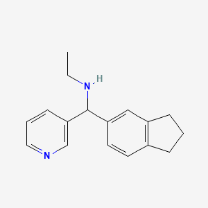 B1418534 [2,3-dihydro-1H-inden-5-yl(pyridin-3-yl)methyl](ethyl)amine CAS No. 1153203-00-9