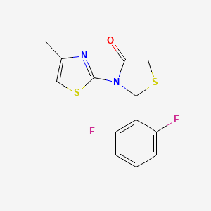 2-(2,6-Difluorophenyl)-3-(4-methyl-1,3-thiazol-2-yl)-1,3-thiazolidin-4-one