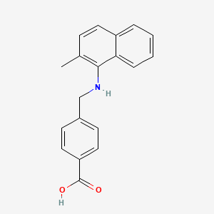 molecular formula C19H17NO2 B14185367 Benzoic acid, 4-[[(2-methyl-1-naphthalenyl)amino]methyl]- CAS No. 833485-08-8