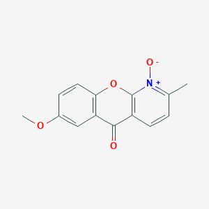 5H-[1]Benzopyrano[2,3-b]pyridin-5-one, 7-methoxy-2-methyl-, 1-oxide