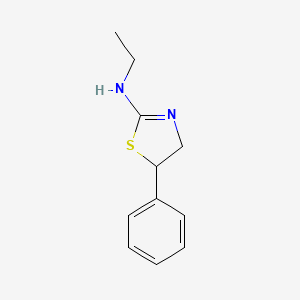 molecular formula C11H14N2S B1418541 N-乙基-5-苯基-4,5-二氢-1,3-噻唑-2-胺 CAS No. 1155607-68-3