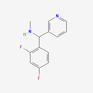 molecular formula C13H12F2N2 B1418544 [(2,4-二氟苯基)(吡啶-3-基)甲基](甲基)胺 CAS No. 1157033-64-1