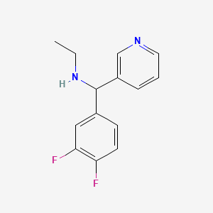 B1418545 [(3,4-Difluorophenyl)(pyridin-3-yl)methyl](ethyl)amine CAS No. 1153288-02-8