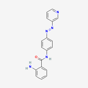 molecular formula C18H15N5O B14185460 2-Amino-N-{4-[(E)-(pyridin-3-yl)diazenyl]phenyl}benzamide CAS No. 921754-25-8