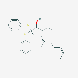 8,12-Dimethyl-5,5-bis(phenylsulfanyl)trideca-7,11-dien-4-OL