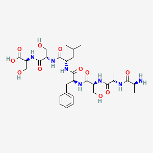 molecular formula C30H47N7O11 B14185467 L-Alanyl-L-alanyl-L-seryl-L-phenylalanyl-L-leucyl-L-seryl-L-serine CAS No. 920521-06-8