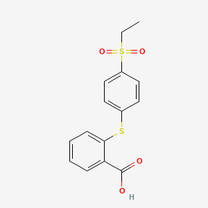 molecular formula C15H14O4S2 B1418548 2-{[4-(乙磺酰基)苯基]硫代}苯甲酸 CAS No. 1154352-92-7