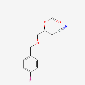 (2R)-1-Cyano-3-[(4-fluorophenyl)methoxy]propan-2-yl acetate