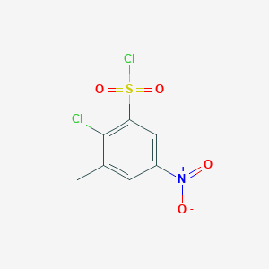 B1418551 2-Chloro-3-methyl-5-nitrobenzene-1-sulfonyl chloride CAS No. 1156136-99-0