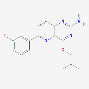 6-(3-Fluorophenyl)-4-(2-methylpropoxy)pyrido[3,2-d]pyrimidin-2-amine