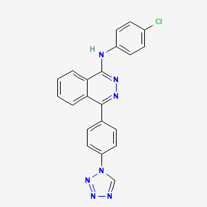 molecular formula C21H14ClN7 B14185540 N-(4-Chlorophenyl)-4-[4-(1H-tetrazol-1-yl)phenyl]phthalazin-1-amine CAS No. 929200-84-0