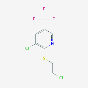 B1418556 3-Chloro-2-(2-chloroethylsulfanyl)-5-(trifluoromethyl)pyridine CAS No. 1053658-64-2
