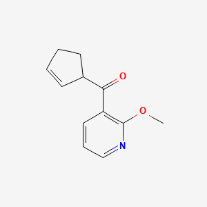 molecular formula C12H13NO2 B14185568 (Cyclopent-2-en-1-yl)(2-methoxypyridin-3-yl)methanone CAS No. 833458-51-8