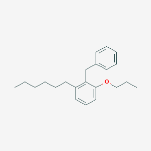 molecular formula C22H30O B14185587 2-Benzyl-1-hexyl-3-propoxybenzene CAS No. 917774-49-3