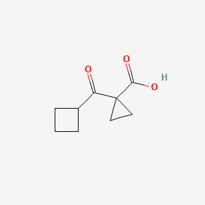 molecular formula C9H12O3 B14185595 1-(Cyclobutanecarbonyl)cyclopropane-1-carboxylic acid CAS No. 923277-46-7