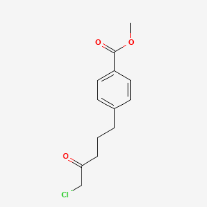 molecular formula C13H15ClO3 B14185610 Methyl 4-(5-chloro-4-oxopentyl)benzoate CAS No. 834857-24-8