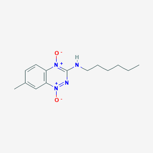 (3E)-3-(Hexylimino)-7-methyl-1-oxo-1lambda~5~,2,4-benzotriazin-4(3H)-ol