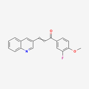 molecular formula C19H14FNO2 B14185617 1-(3-Fluoro-4-methoxyphenyl)-3-(quinolin-3-yl)prop-2-en-1-one CAS No. 914384-14-8