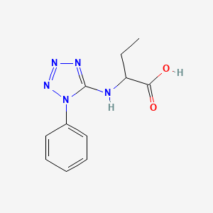 molecular formula C11H13N5O2 B1418562 2-[(1-苯基-1H-1,2,3,4-四唑-5-基)氨基]丁酸 CAS No. 1218314-52-3