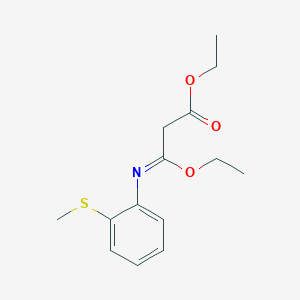 molecular formula C14H19NO3S B14185639 Ethyl (3Z)-3-ethoxy-3-{[2-(methylsulfanyl)phenyl]imino}propanoate CAS No. 861397-42-4