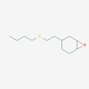 molecular formula C12H22OS B14185656 3-[2-(Butylsulfanyl)ethyl]-7-oxabicyclo[4.1.0]heptane CAS No. 918647-71-9